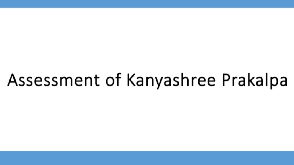 Kanyashree Prakalpa Evaluation Project (2017)